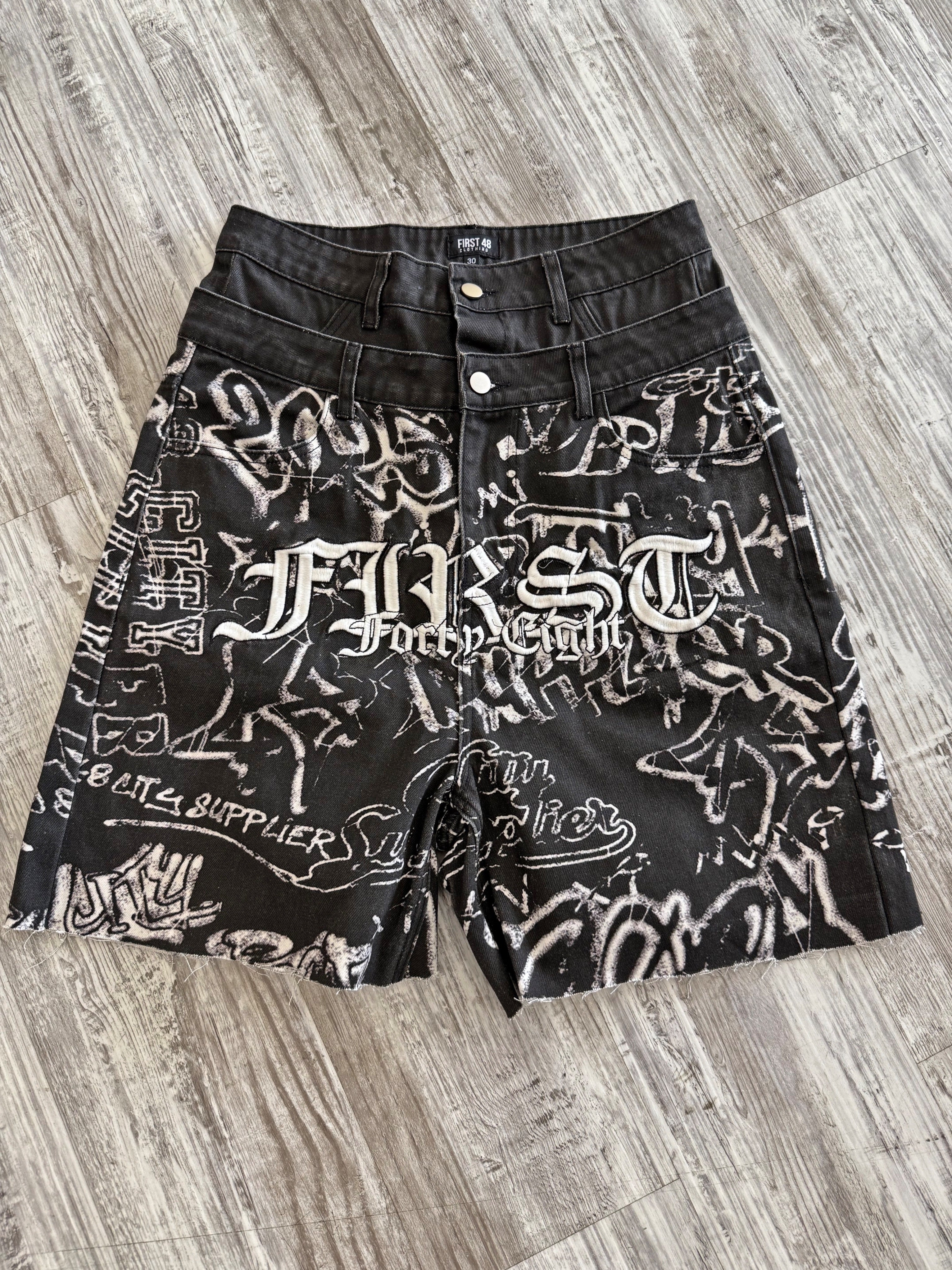 City Supplier Double Waist Jorts