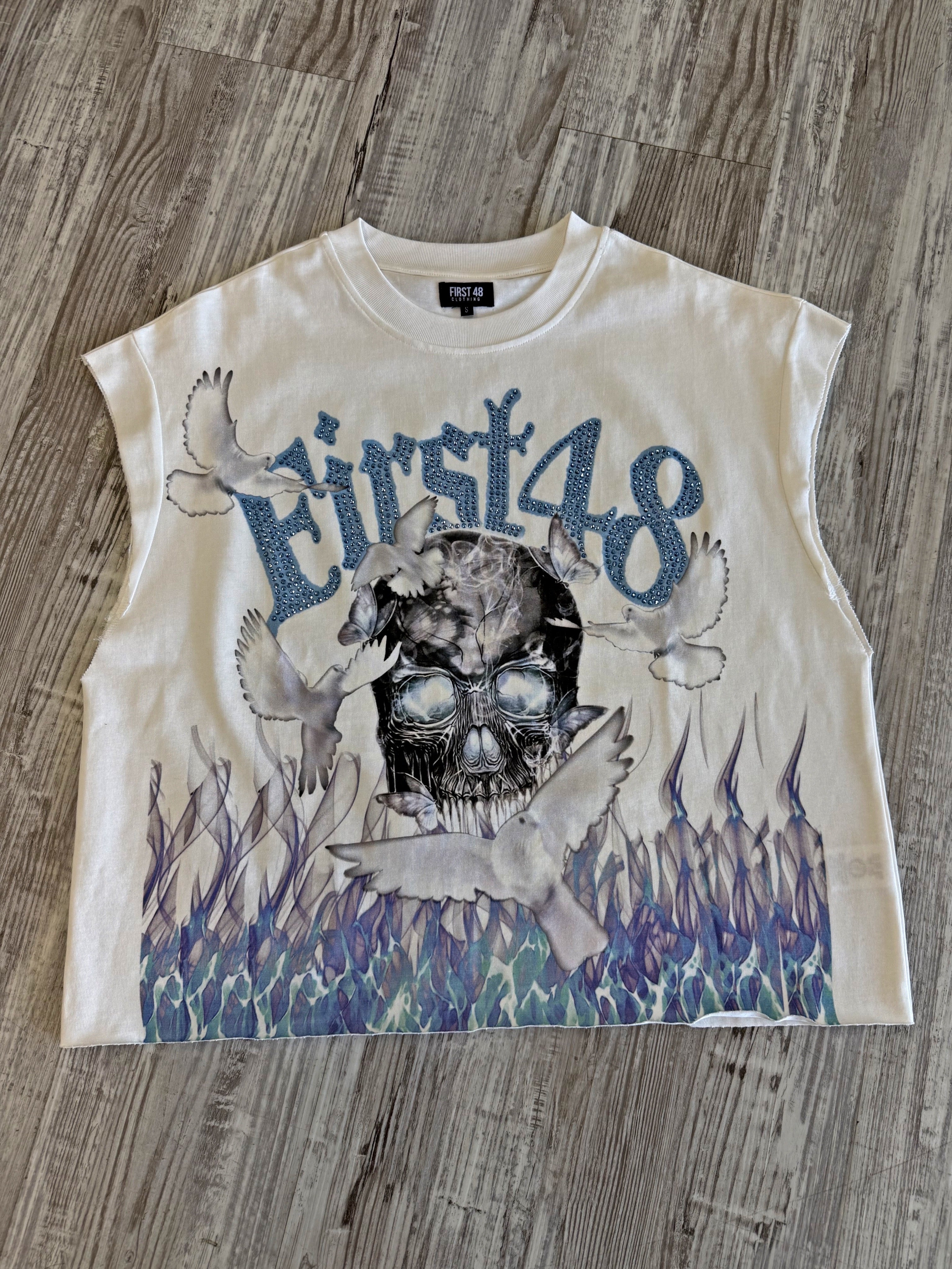 Rhinestone Skull Tank